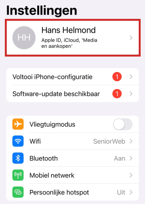 Controleren ingelogd bij iCloud